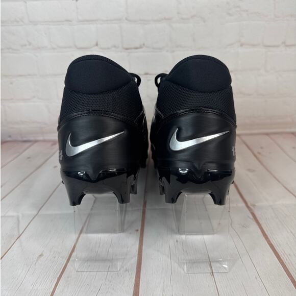 Nike Alpha Menace 4 Pro Black/Silver Football Cleats Mens Size 13 (FD7037-002) - Picture 8 of 10